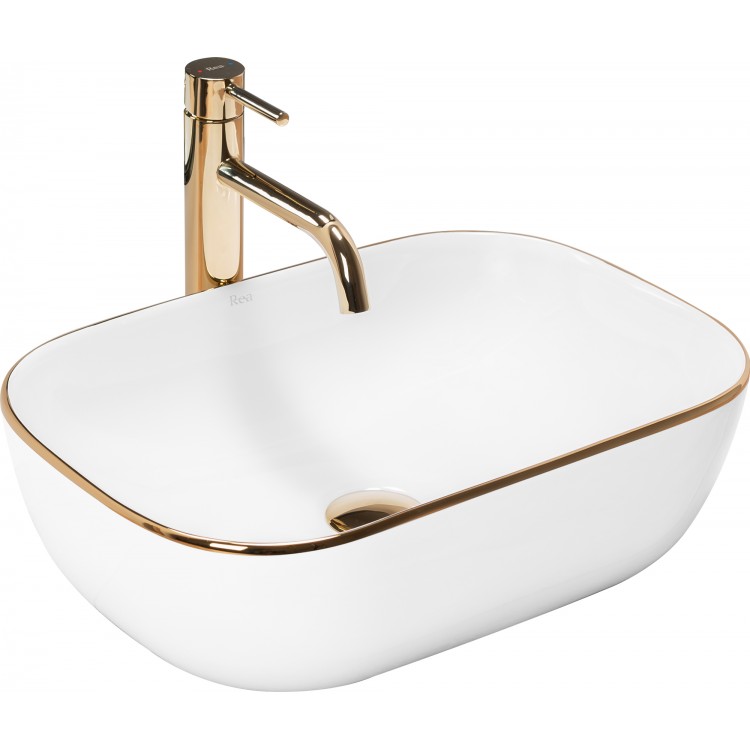 Накладной умывальник Rea Belinda Gold Edge
